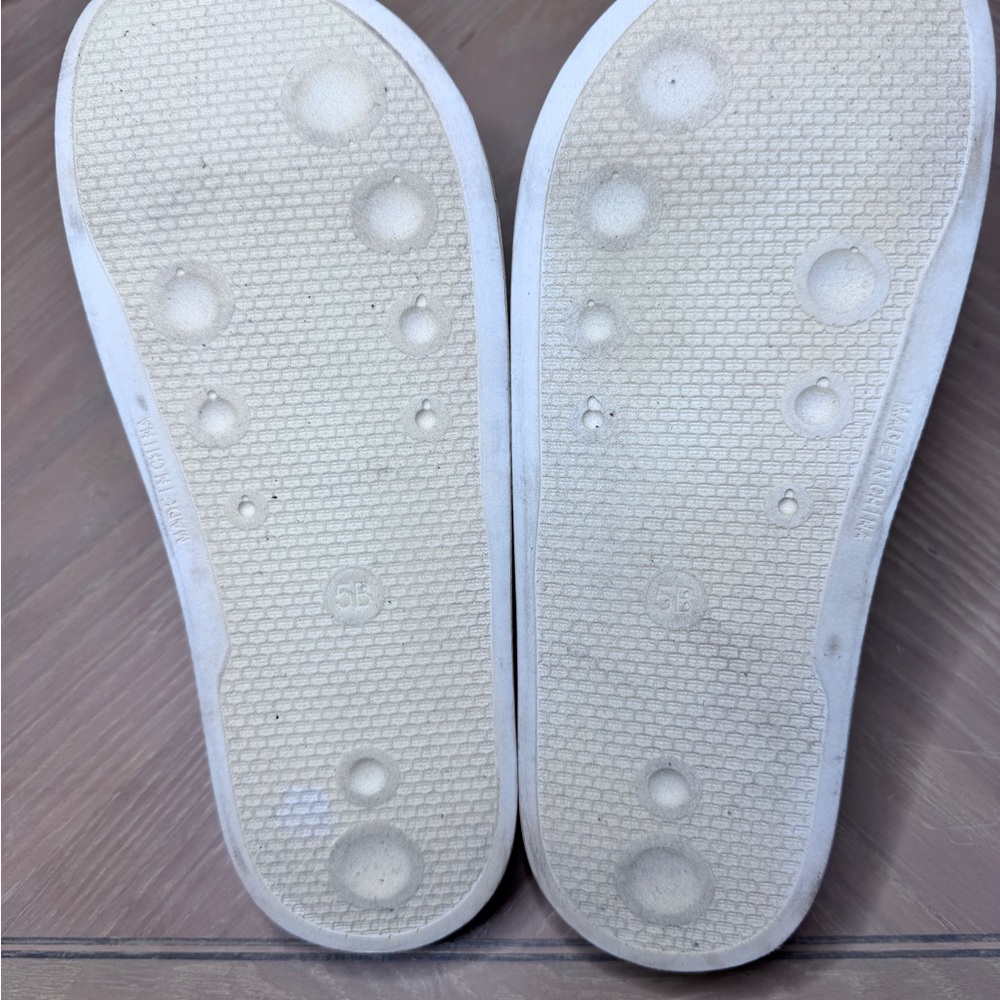 NWT Blue & White Lucky Brand Chevron Slide Sandals Sz 5 NEW - Picture 6 of 9